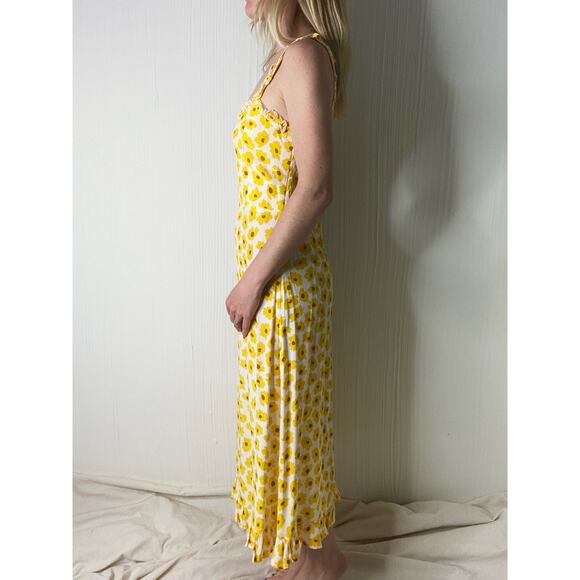 FAITHFULL THE BRAND Noemie Marigold Constance Floral Midi Dress US 4 - Picture 8 of 14
